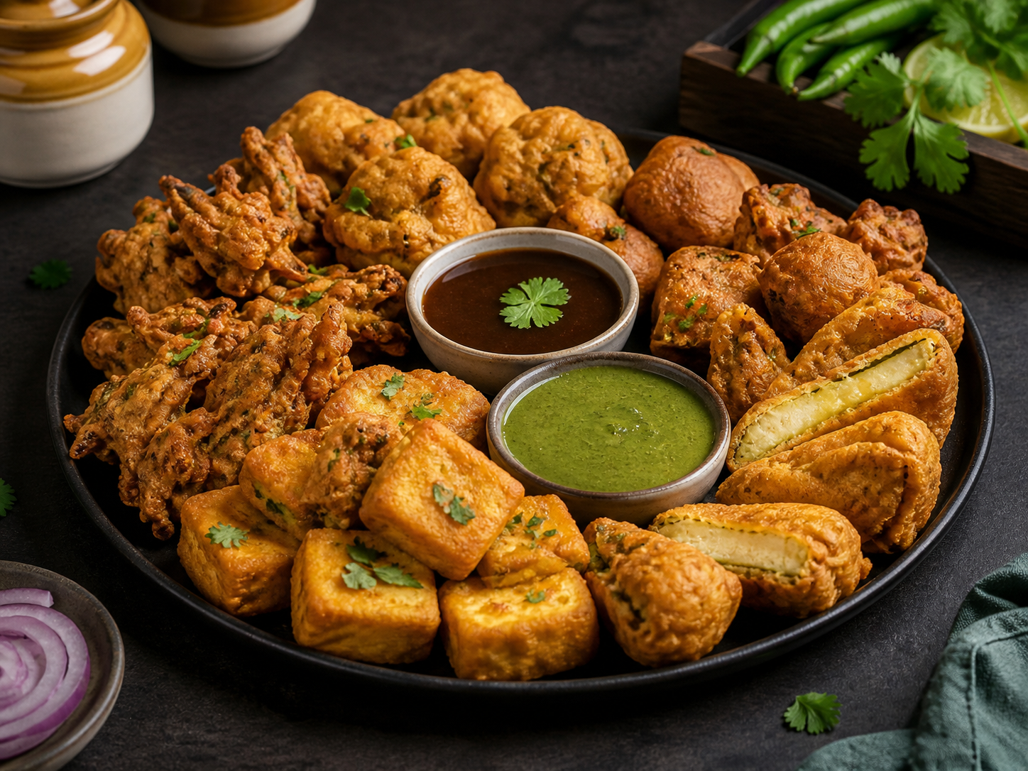 Fresh pakoras